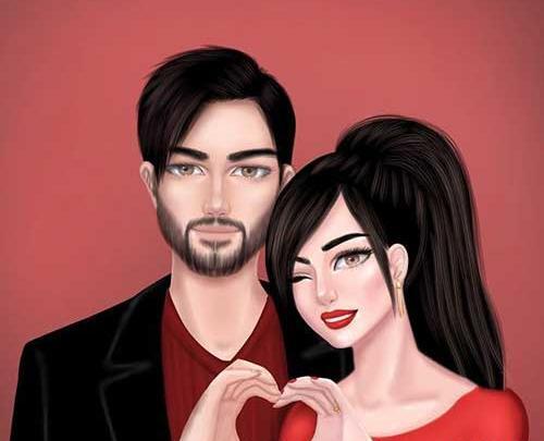 عکس دونفره کارتونی عاشقانه