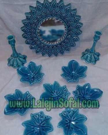 عکس سفره هفت سین با ظرف سفالی
