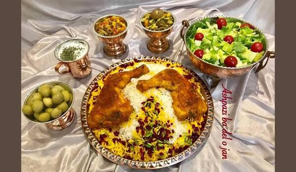 عکس از زرشک پلو با مرغ