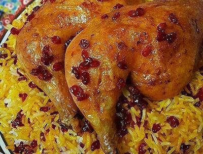 عکس از زرشک پلو با مرغ