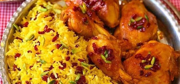 عکس از زرشک پلو با مرغ