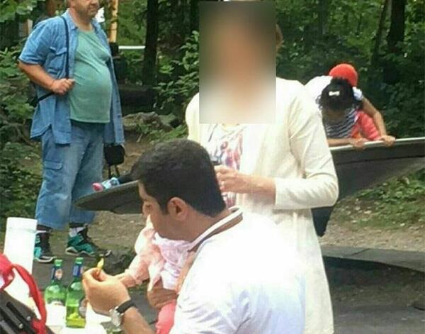 عکس ازاده نامداری با ابجو