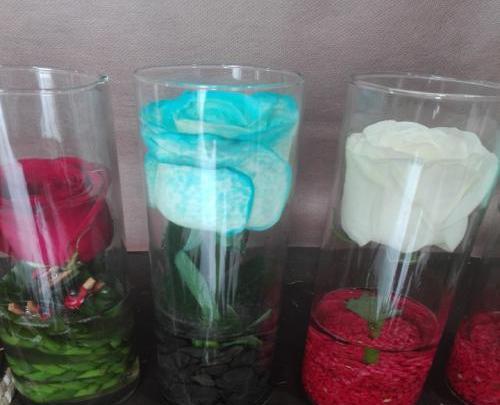 عکس گل در شیشه