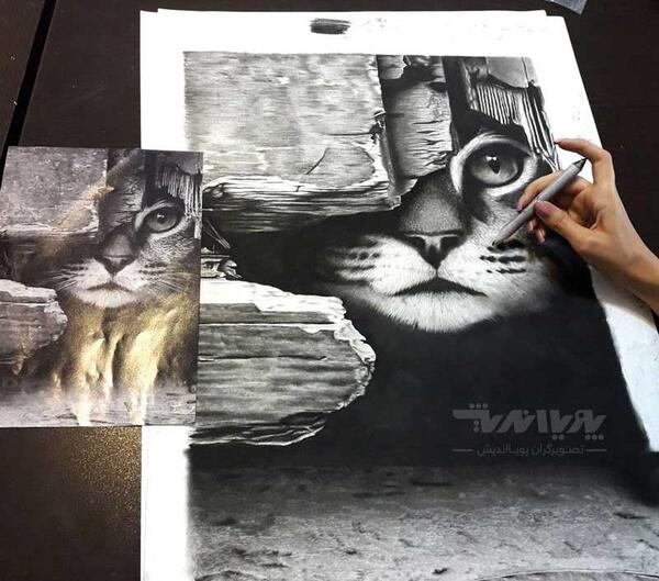 عکس نقاشی روی صفحه سیاه