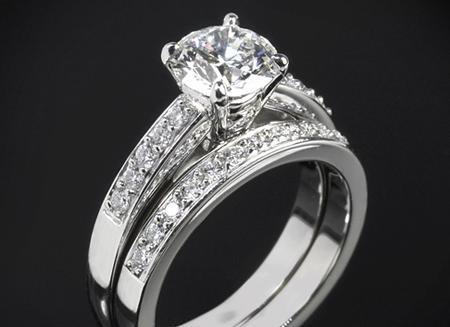 عکس حلقه ازدواج نگین دار