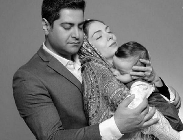 عکس ازاده نامداری با همسر سابقش