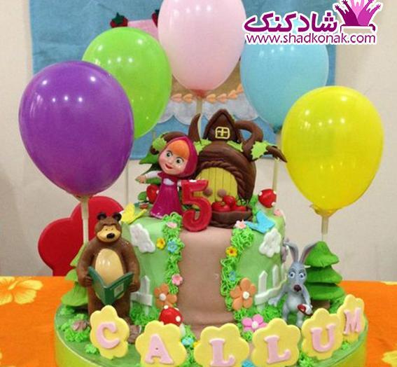 عکس کیک تولد دخترانه ماشا و میشا