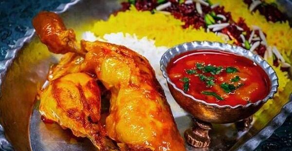 عکس از تزیین زرشک پلو با مرغ