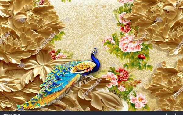عکس طاووس سه بعدی