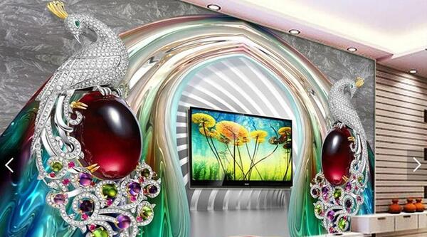 عکس طاووس سه بعدی