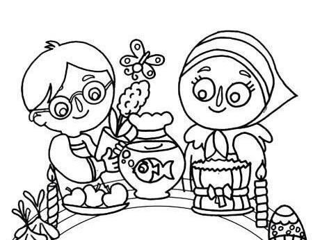 عکس سفره هفت سین برای رنگ آمیزی