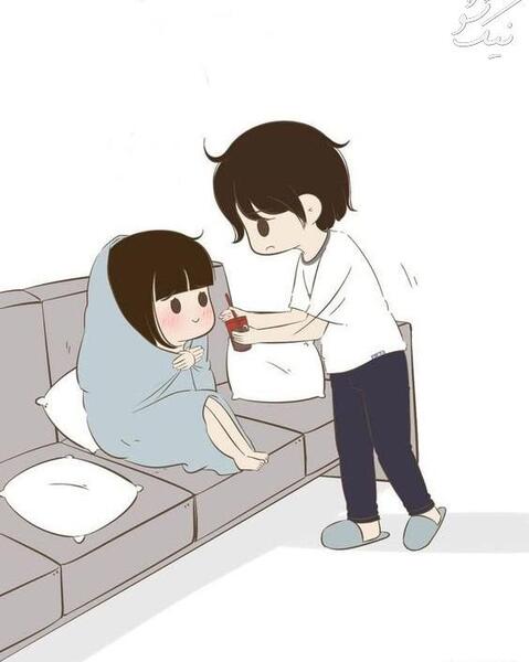 عکس عاشقانه کارتونی دونفره