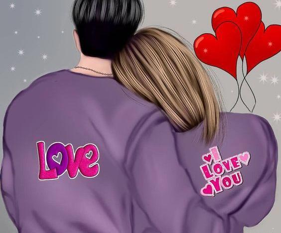 عکس عاشقانه کارتونی دونفره