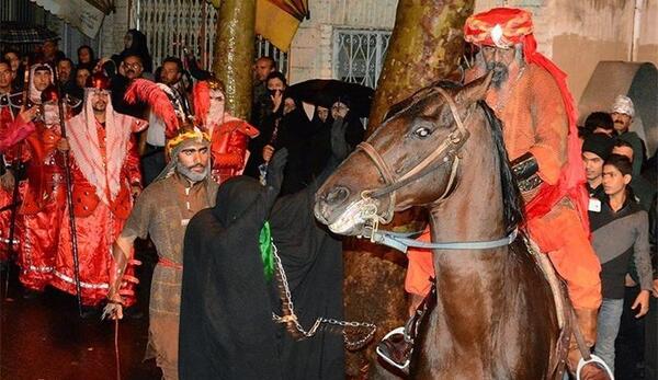 عکس اسب امام حسین در آسمان کربلا