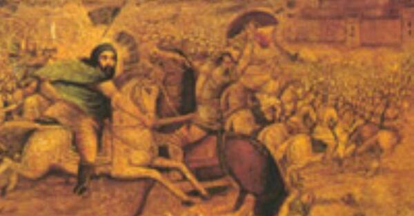عکس امام علی که در خیبر را کند