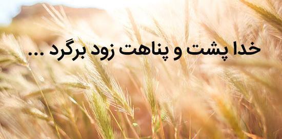 عکس نوشته خدا پشت و پناهت عزیزم