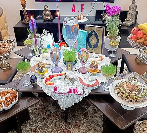 عکس سفره هفت سین با ظروف یکبار مصرف