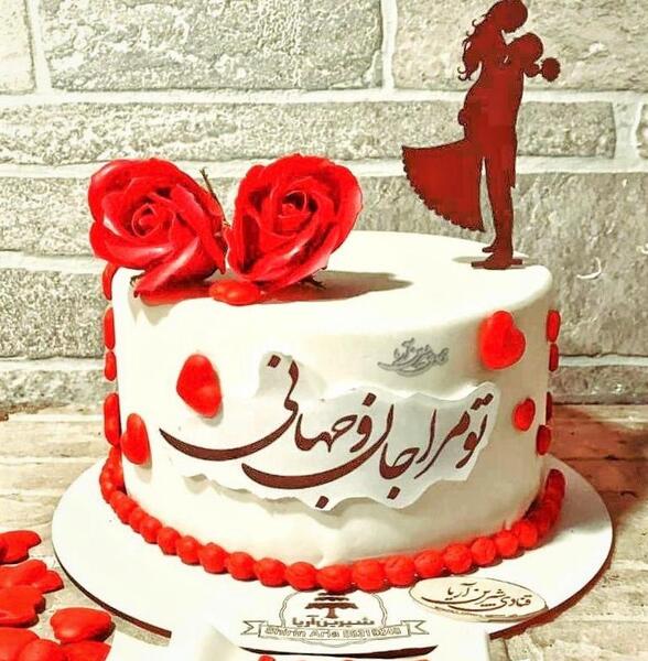 عکس روی کیک ولنتاین