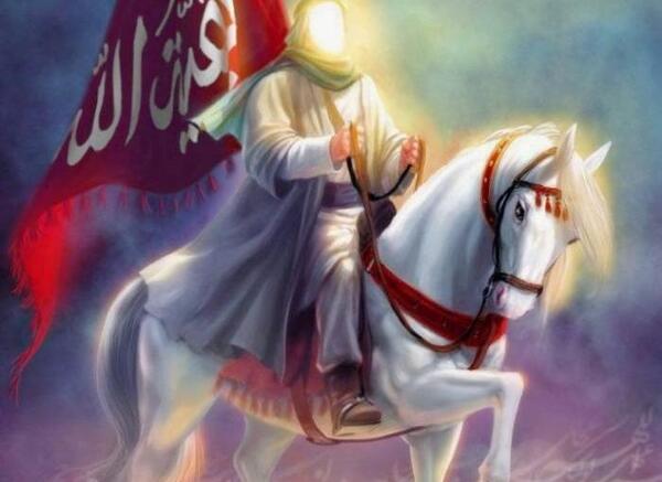 عکس امام حسین با اسب