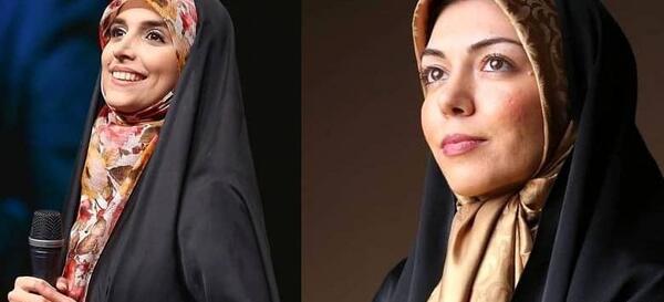 عکس آزاده نامداری با چادر قهوه ای