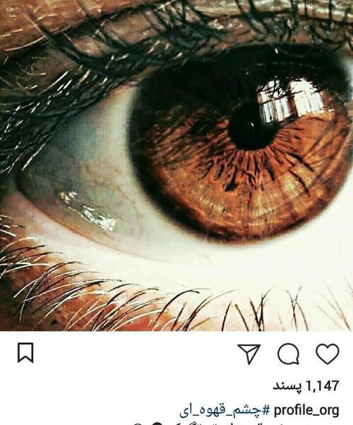 عکس چشم طبیعی قهوه ای