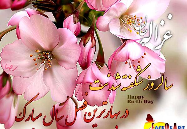 عکس تولدت مبارک غزاله جان