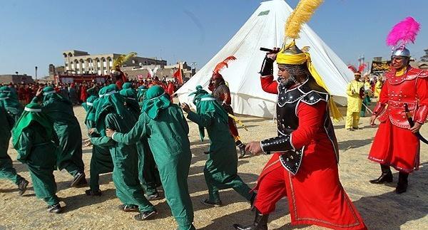 عکس آتش زدن خیمه های امام حسین