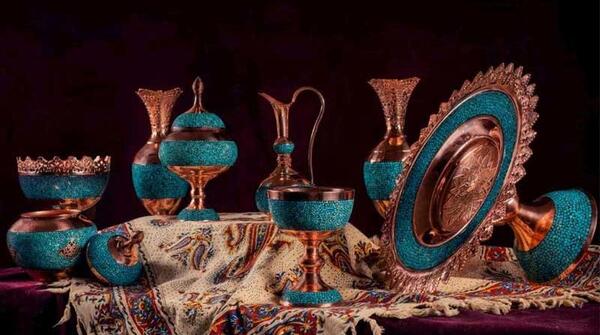 عکس سفره هفت سین با ظروف مسی