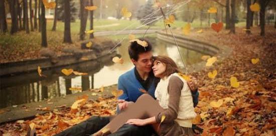عکس ژست دونفره پاییزی