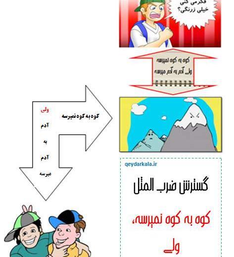 عکس ضرب المثل کوه به کوه نمیرسه