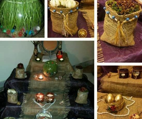 عکس سفره هفت سین با گونی