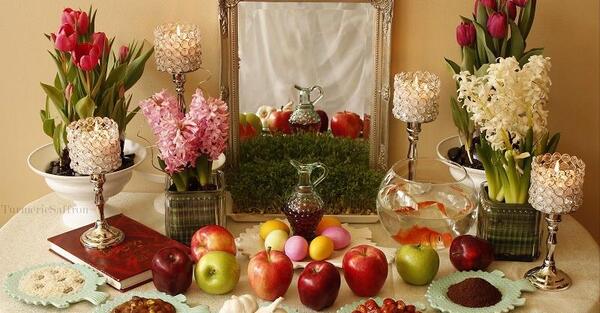 عکس سفره هفت سین عروس و داماد