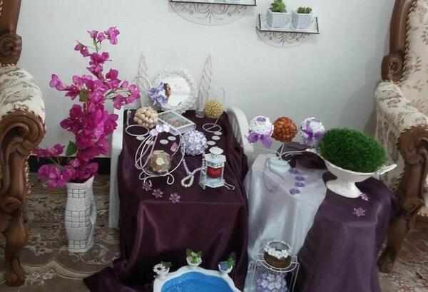 عکس سفره هفت سین عروس و داماد