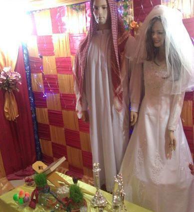 عکس سفره هفت سین عروس و داماد
