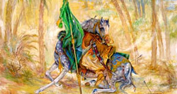 عکس حضرت علی سوار بر اسب