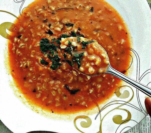 عکس طرز تهیه سوپ جو پرک