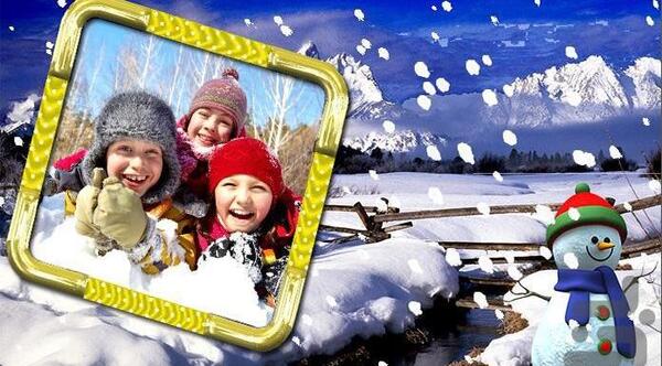 قاب عکس آدم برفی