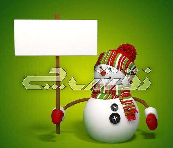قاب عکس آدم برفی