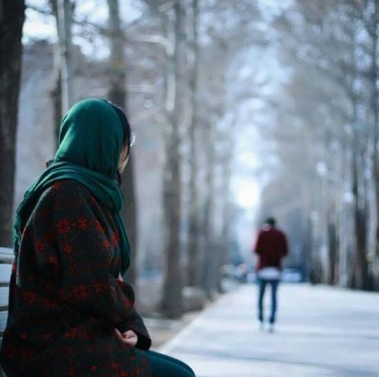 عکس جدایی زیر باران