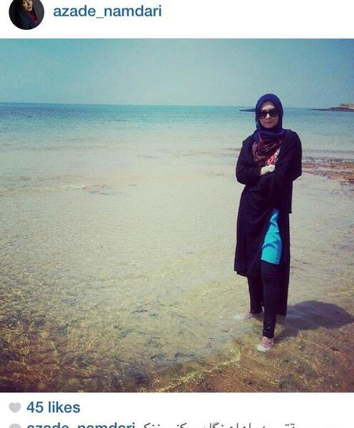 عکسهای آزاده نامداری بدون چادر