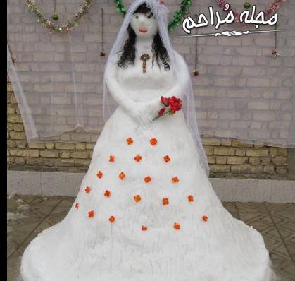 عکس ادم برفی عروس