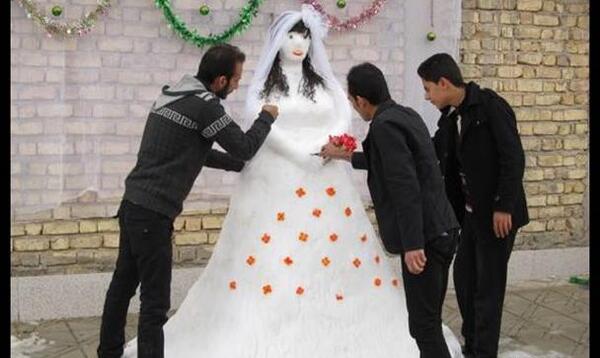 عکس ادم برفی عروس