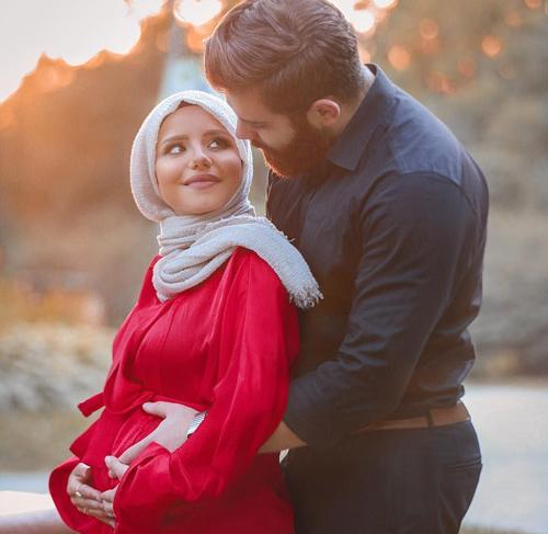 عکس با حجاب بارداری