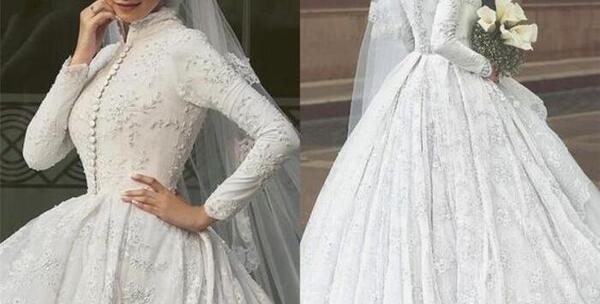 عکس لباس عروس با حجاب و زیبا
